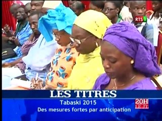 Journal Télévisé 20H de la RTS1 du Mardi 04 Août 2015 Partie 1