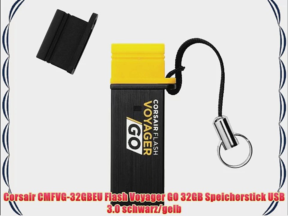 Corsair CMFVG-32GBEU Flash Voyager GO 32GB Speicherstick USB 3.0 schwarz/gelb