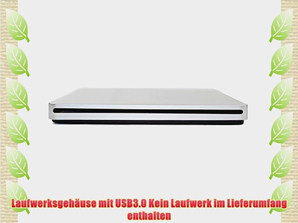 Laufwerksgeh?use Extern Slot-In 127mm USB3.0 f?r Apple SuperDrive (Silber)