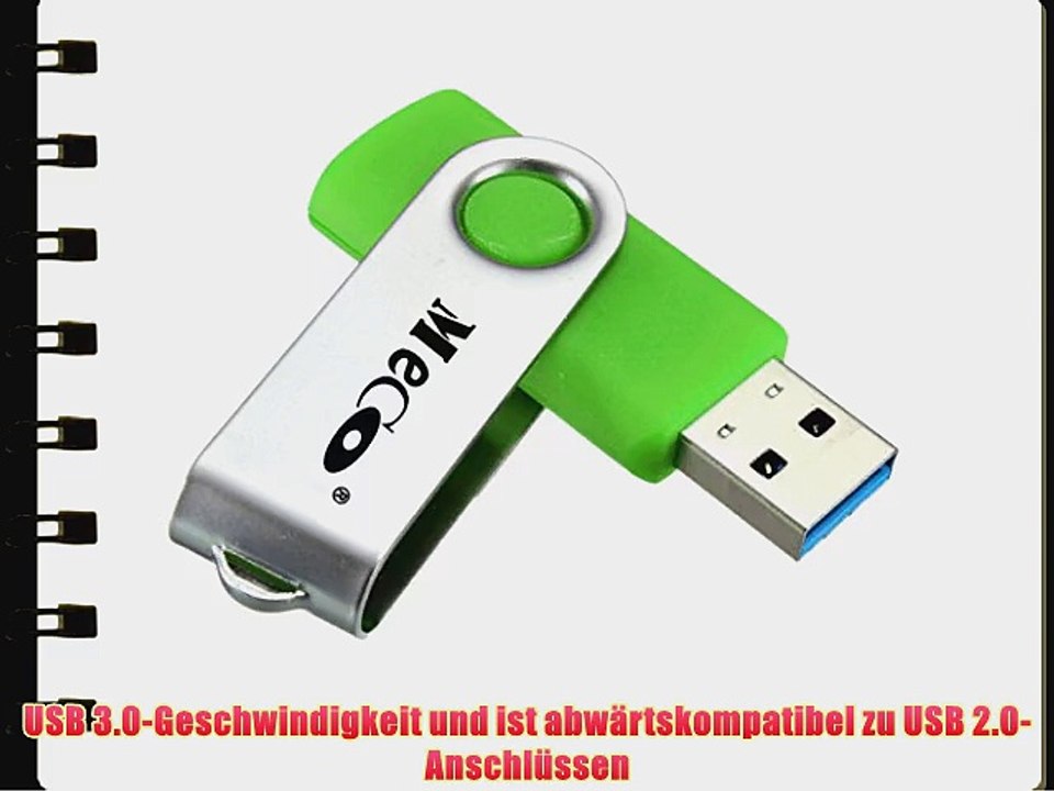 MECO USB 3.0 Stick Spreicherstick USB 3.0 32GB Gruen