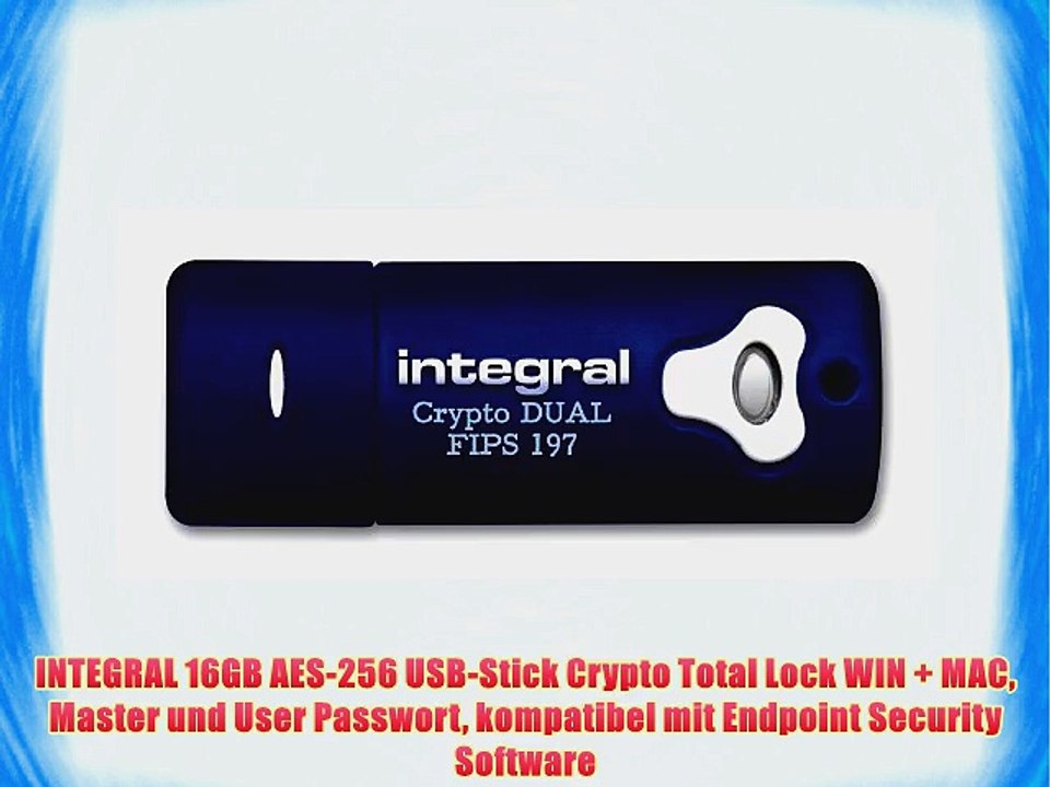 INTEGRAL 16GB AES-256 USB-Stick Crypto Total Lock WIN   MAC Master und User Passwort kompatibel