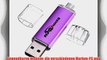 BESTRUNNER 32GB USB Speicherstick OTG Mikro USB Flash Drive Handy PC Lila