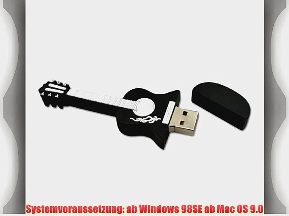 818-TEch No11100060336 Hi-Speed 3.0 USB-Stick 16GB Instrument Gitarre Country 3D schwarz