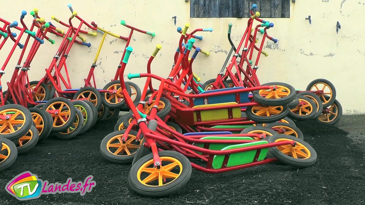 Préparatif pour la course de trottinettes de Soustons