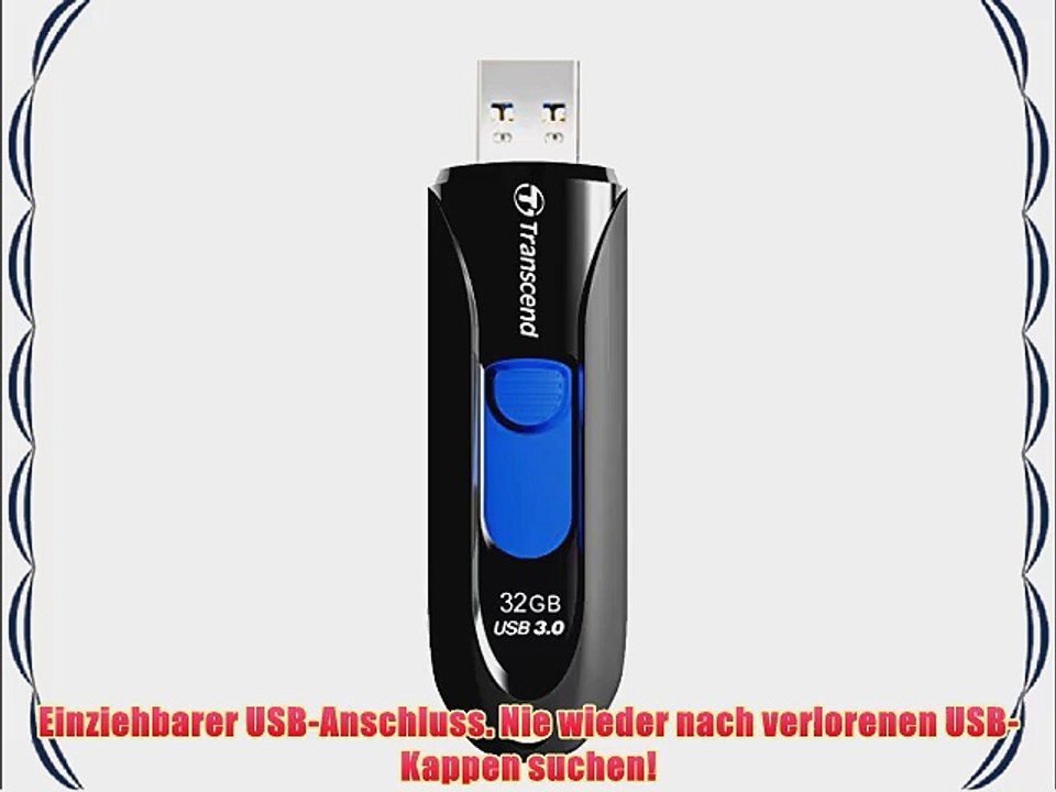 Transcend JetFlash 790K 32GB USB-Stick USB 3.0 schwarz [Amazon Frustfreie Verpackung]