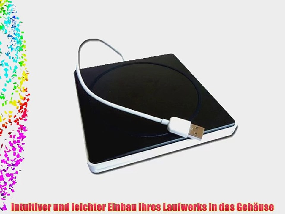 Laufwerksgeh?use Extern Slot-In 127mm USB 2.0 f?r Apple SuperDrive (Wei?)