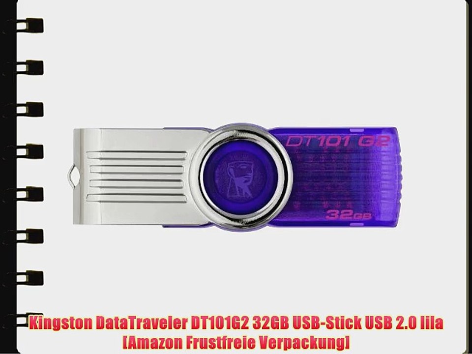 Kingston DataTraveler DT101G2 32GB USB-Stick USB 2.0 lila [Amazon Frustfreie Verpackung]