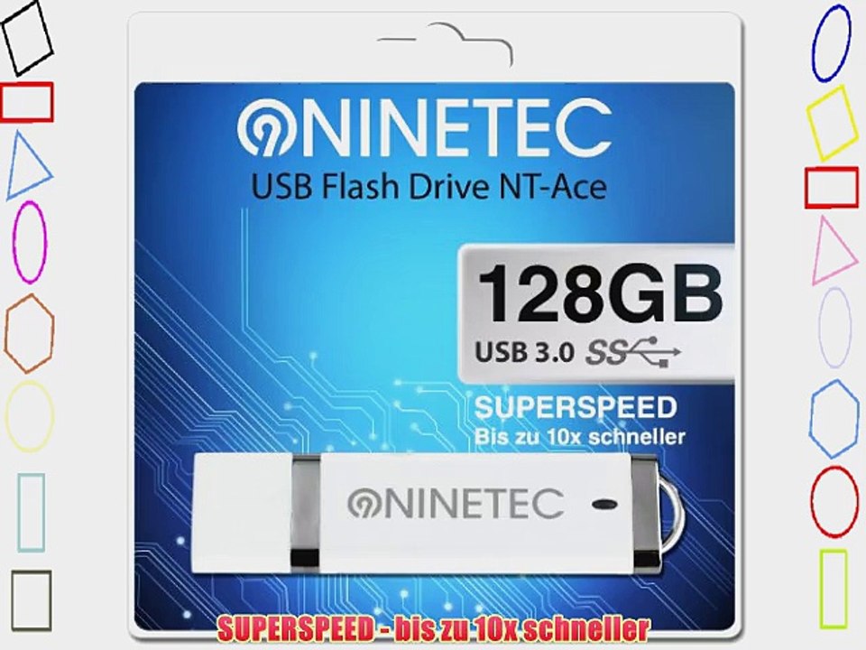 NINETEC Ace 128 GB Highspeed 3.0 USB Speicher Stick Flash Drive Wei? NT-Ace