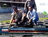 Polisi Gerebek Gudang Berisi Ribuan Drum Aspal Curian