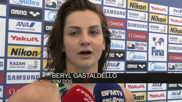 Natation - ChM (F) - 50m dos : Gastaldello «Déçue de la course, satisfaite du temps»