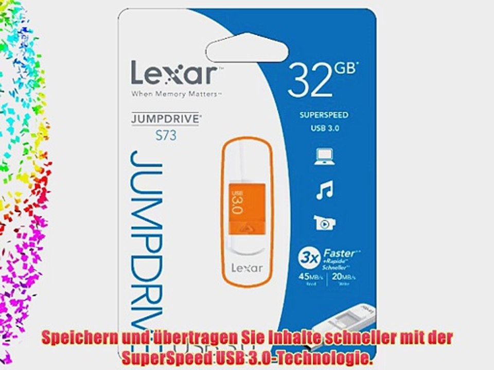Lexar 32GB 45MB/s JumpDrive S73 USB 3.0 Flash Drive Speicherstick