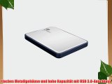 WD My Passport Slim externe Festplatte 1TB (64 cm (25 Zoll) USB 3.0) silber