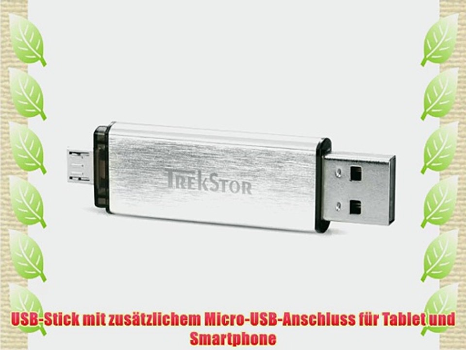 TrekStor USB-Stick DUO USB 2.0 32 GB silber