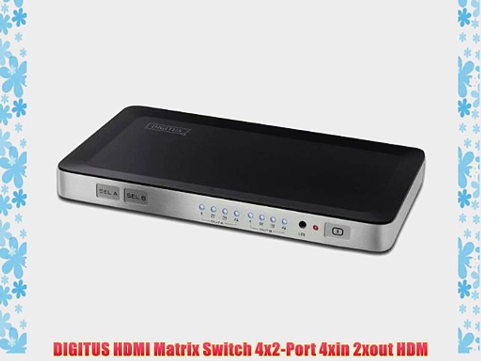 DIGITUS HDMI Matrix Switch 4x2-Port 4xin 2xout HDM
