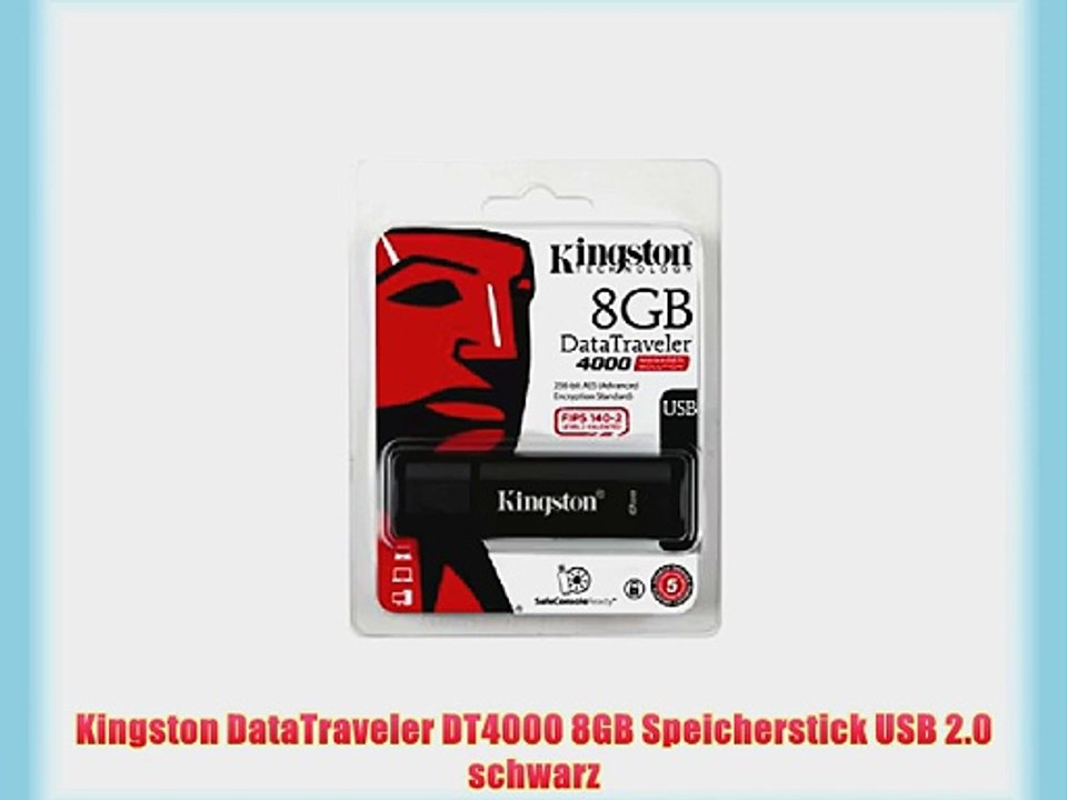 Kingston DataTraveler DT4000 8GB Speicherstick USB 2.0 schwarz