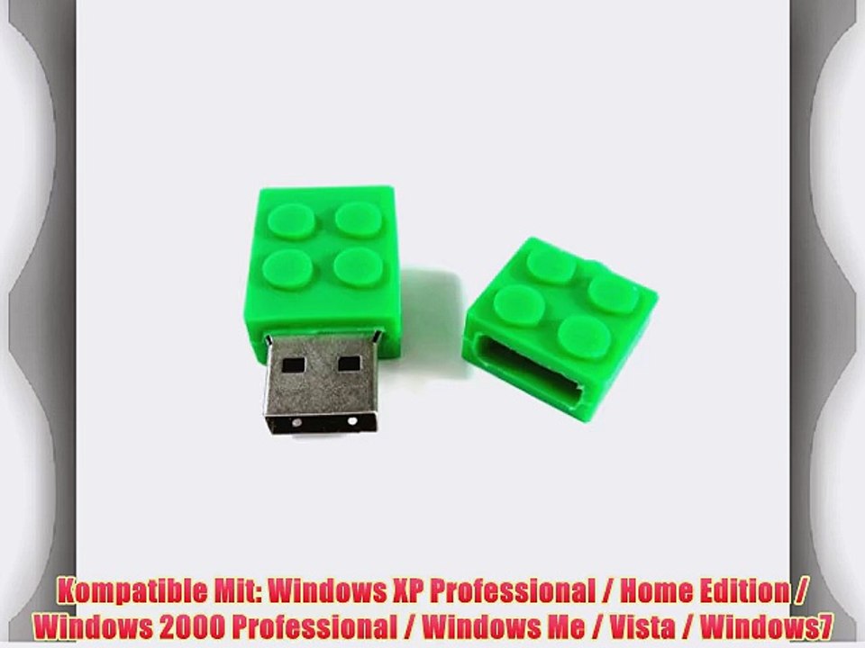 SUNWORLD Neuheit 32GB Gr??n High Quality Echt Baustein Ziegel-Form USB 2.0 Flash Drive