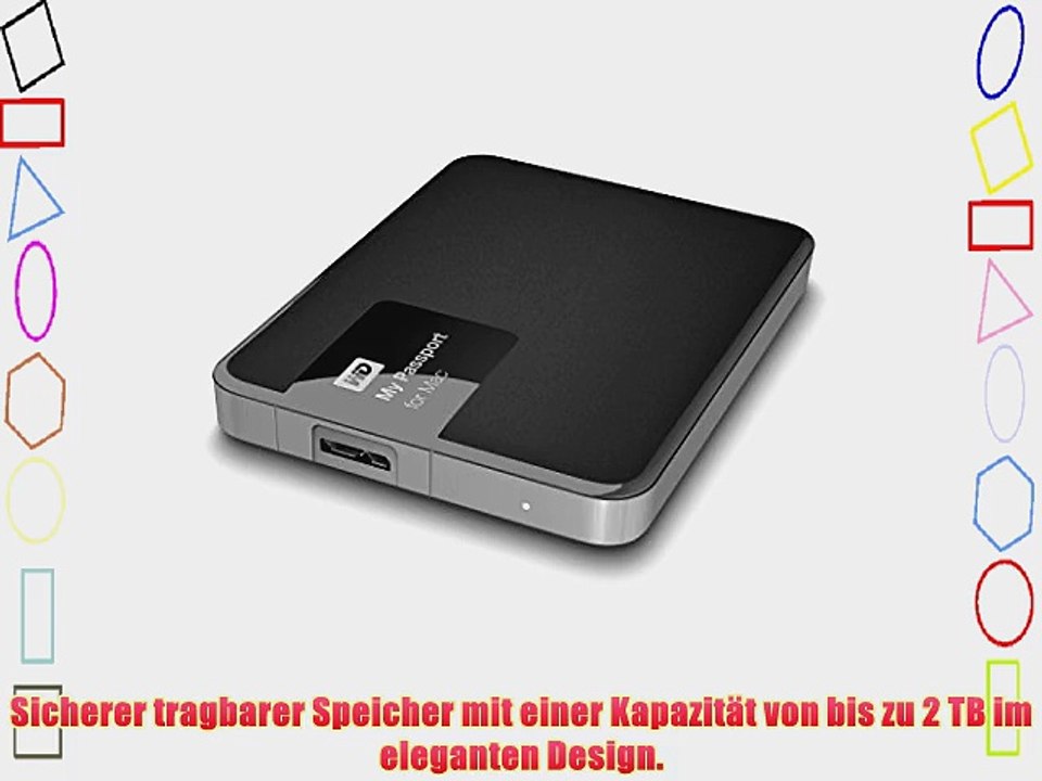 WD WDBCGL0020BSL-EESN My Passport f?r MAC portable externe Festplatte 2TB (64 cm (25 Zoll)
