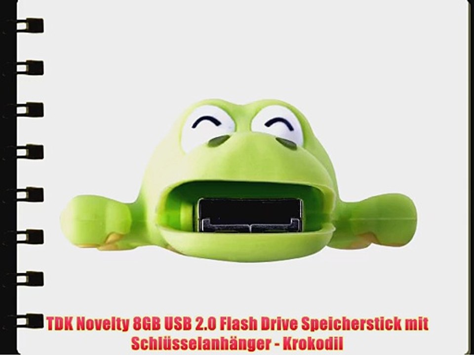 TDK Novelty 8GB USB 2.0 Flash Drive Speicherstick mit Schl?sselanh?nger - Krokodil