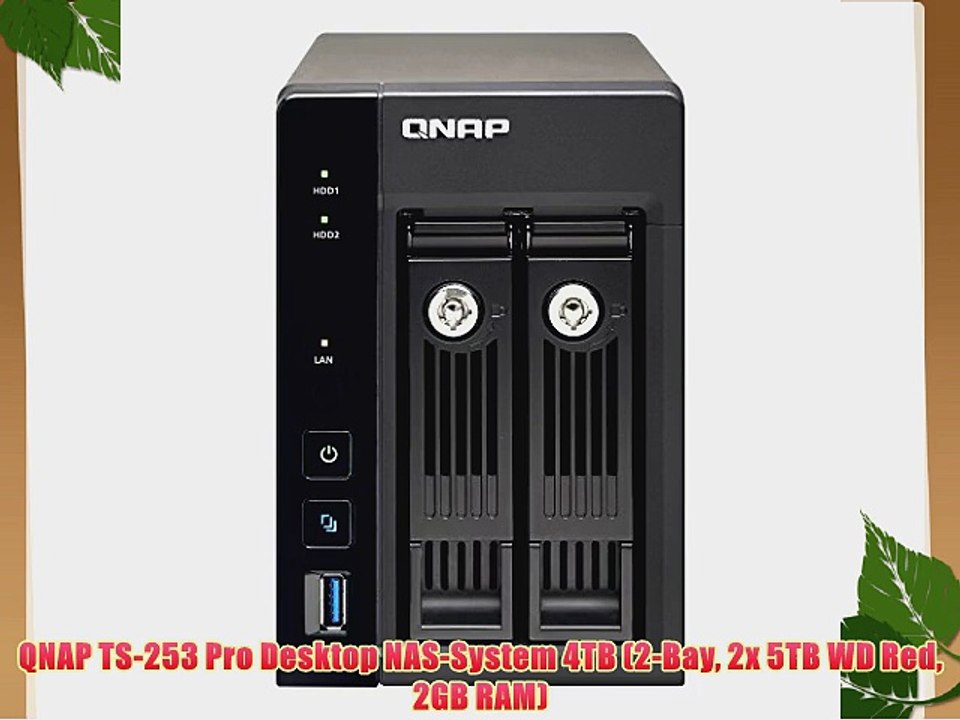 QNAP TS-253 Pro Desktop NAS-System 4TB (2-Bay 2x 5TB WD Red 2GB RAM)