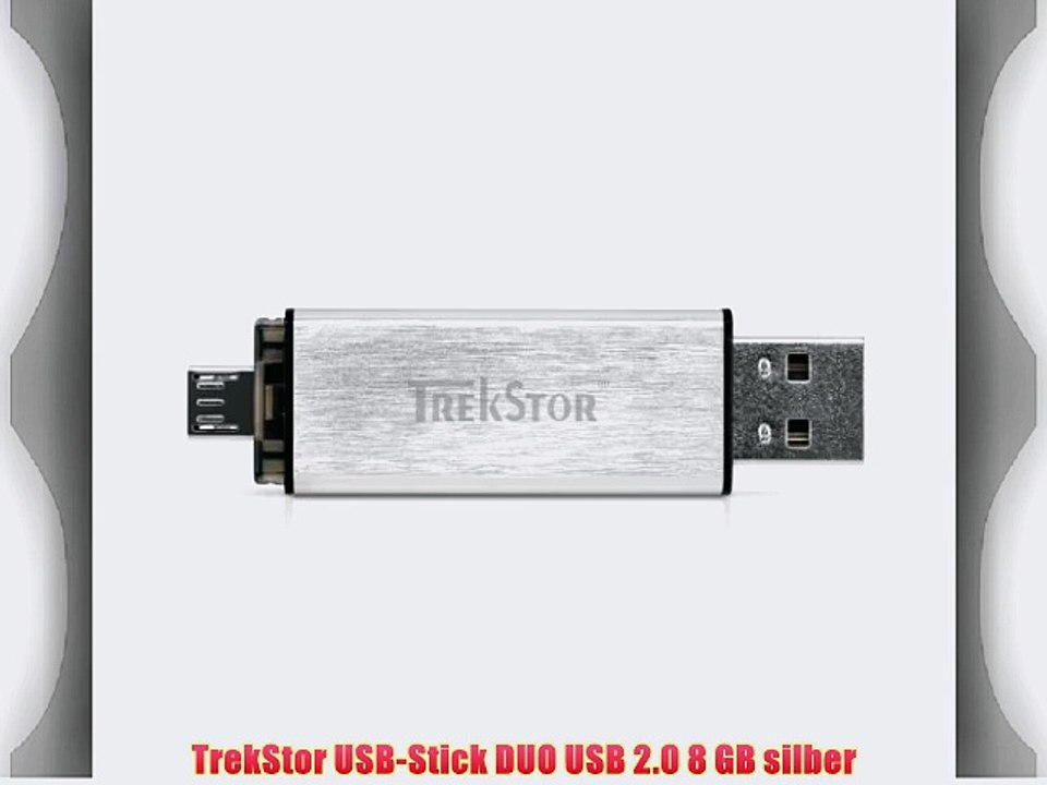 TrekStor USB-Stick DUO USB 2.0 8 GB silber