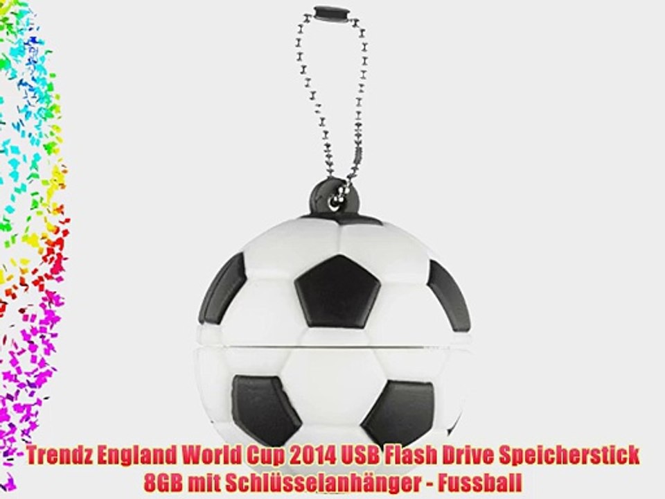 Trendz England World Cup 2014 USB Flash Drive Speicherstick 8GB mit Schl?sselanh?nger - Fussball