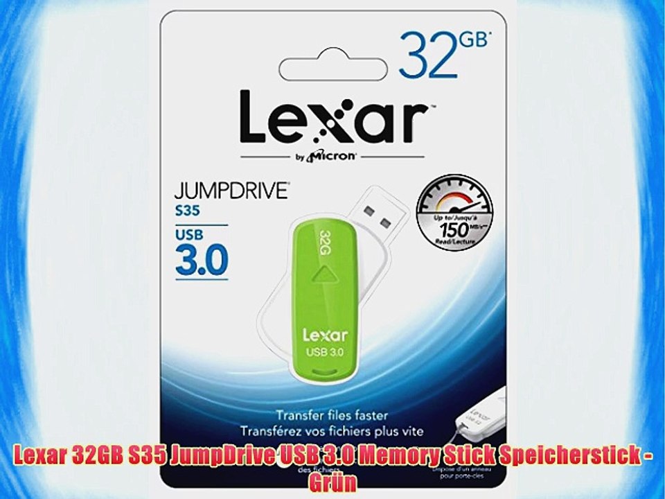Lexar 32GB S35 JumpDrive USB 3.0 Memory Stick Speicherstick - Gr?n