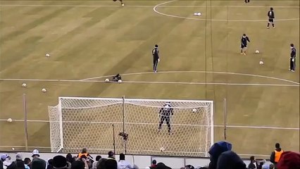 Messi scored two goals with one shot