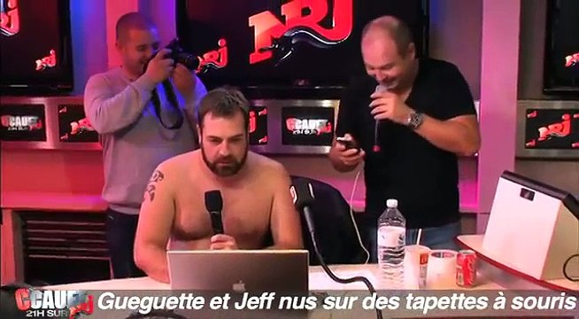 Gueguette et Jeff nus sur des tapettes à souris - C'Cauet sur NRJ