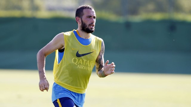 Aleix Vidal in practice match for FC Barcelona B