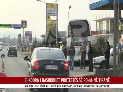 SHKODRA I BASHKOHET PROTESTËS SË PD-së NË TIRANË