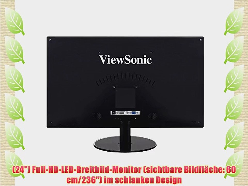 ViewSonic VX2409 599 cm (236 Zoll) LED-Monitor (DVI VGA 5ms Reaktionszeit) schwarz