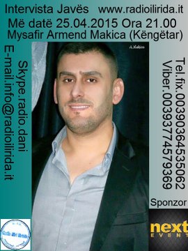 Intervista me Armend Makica Këngëtar Realizoi RADIO ZERI ILIRIDES