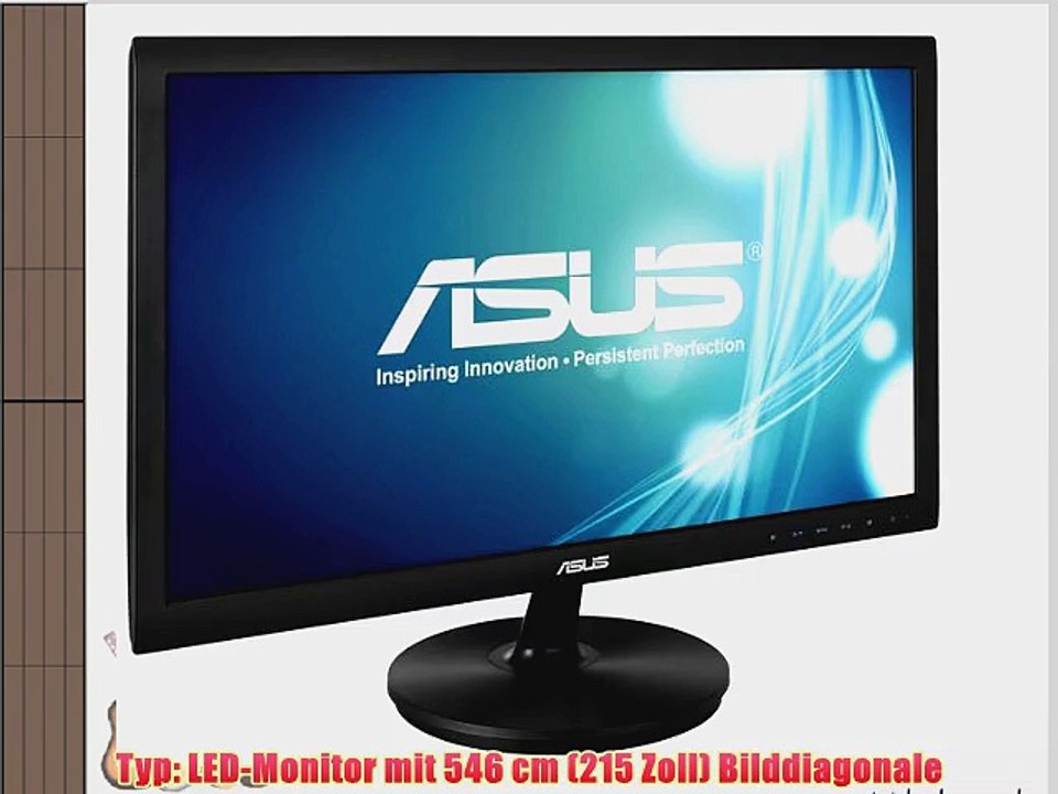 Asus VS228HR 546 cm (215 Zoll) Monitor (DVI HDMI 5ms Reaktionszeit) schwarz