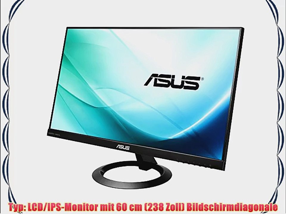 Asus VX24AH 60 cm (238 Zoll) Monitor (WQHD VGA HDMI 5ms Reaktionszeit) schwarz