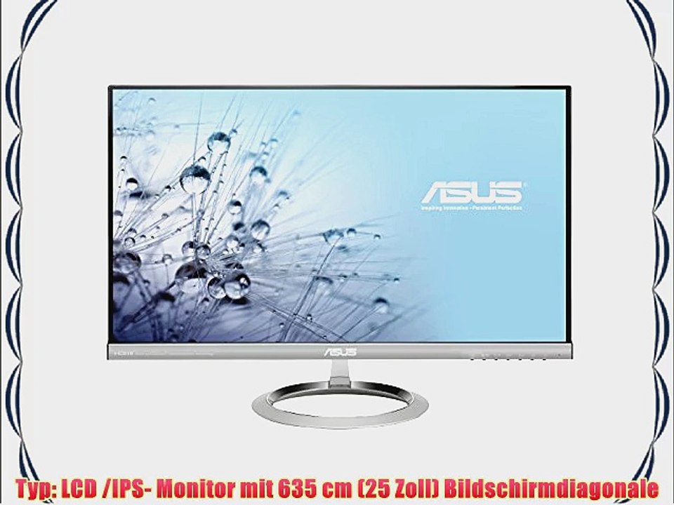 Asus MX259H 635 cm (25 Zoll) Monitor (Full HD VGA HDMI 5ms Reaktionszeit) silber/schwarz