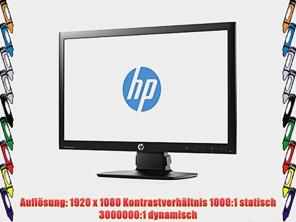 HP ProDisplay P221 546 cm (215 Zoll) Monitor (HDMI VGA DVI-D USB LED 5ms Reaktionszeit) schwarz