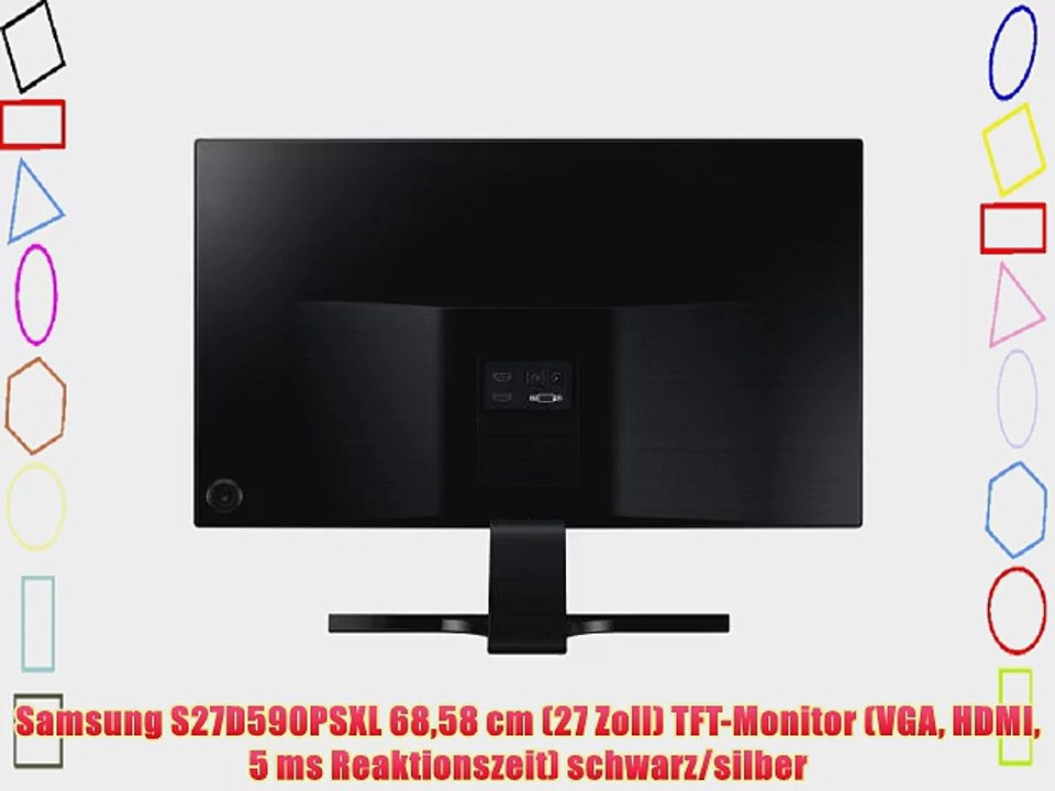 Samsung S27D590PSXL 6858 cm (27 Zoll) TFT-Monitor (VGA HDMI 5 ms Reaktionszeit) schwarz/silber