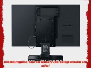 Samsung Monitor S22A200B 546 cm (215 Zoll) Widescreen TFT (LED DVI Reaktionszeit 5ms) schwarz