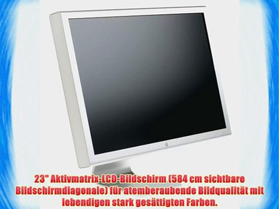 Apple CINEMA HD DISPLAY 23 Zoll LCD TFT Monitor (Kontrast 700 :1 Reaktionszeit 16ms)