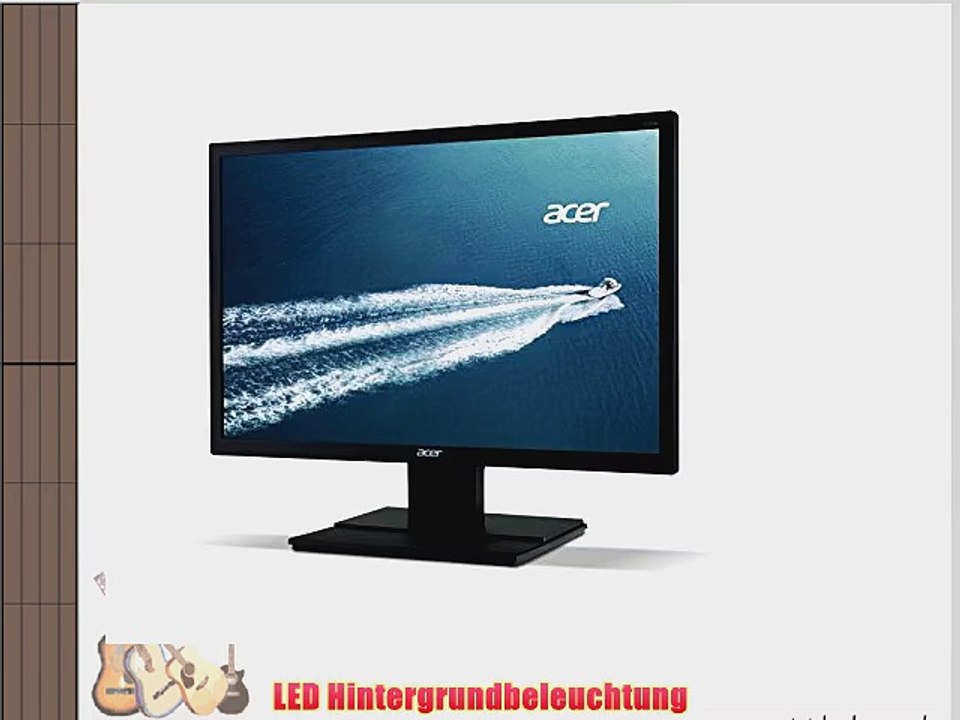 Acer V226WLbmd 558 cm (22 Zoll) Monitor (VGA DVI 5ms Reaktionszeit) schwarz