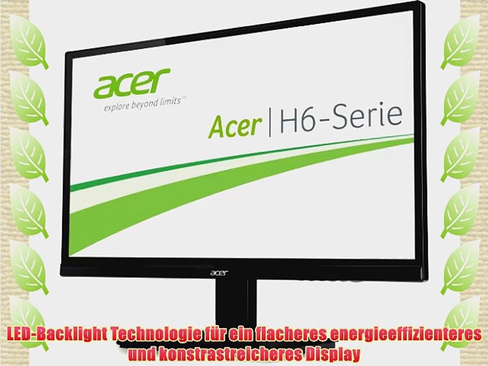 Acer H236HLbmjd 584 cm (23 Zoll) Monitor (VGA DVI HDMI 5ms Reaktionszeit) schwarz