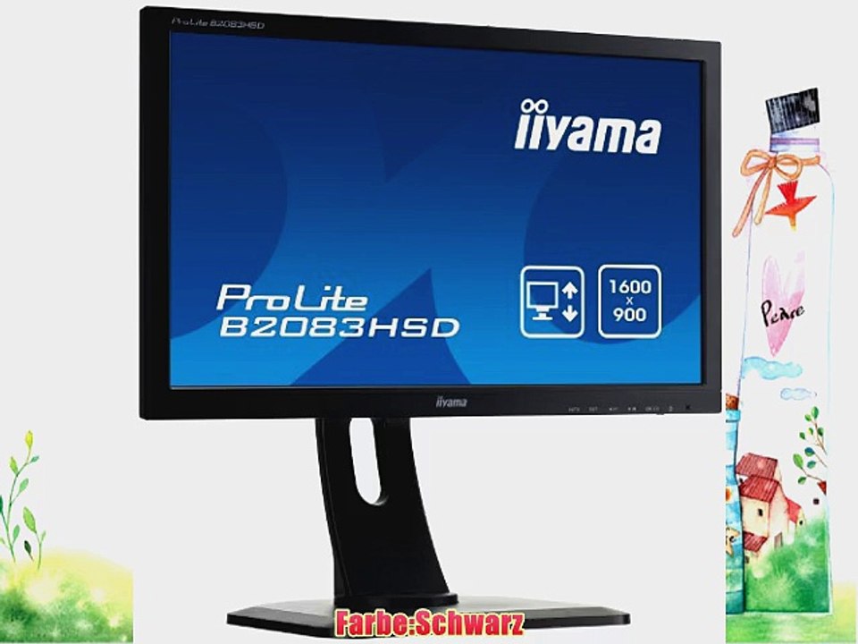 Iiyama B2083HSD-B1 508 cm (20 Zoll) LED-Monitor (VGA DVI 5ms Reaktionszeit) schwarz