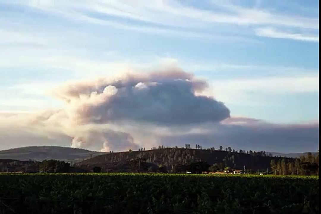 Giant Clouds of Smoke Billow Over Lake County, California, After Wildfire