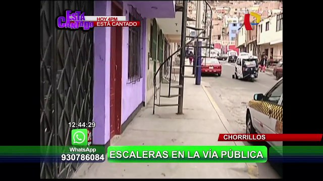 Chorrillos: en solo una cuadra hay 4 escaleras colocadas en medio de la vereda