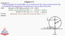 Problem No 2.17 : A spherical ball of weight 50 N is to be lifted ..........