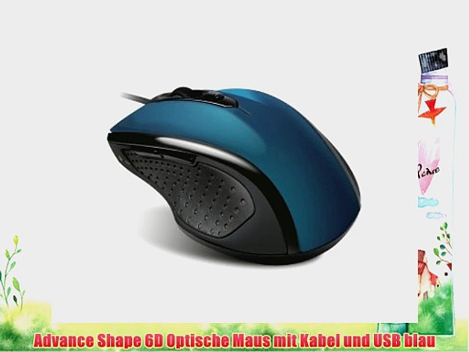 Advance Shape 6D Optische Maus mit Kabel und USB blau