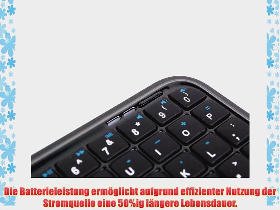 Mini-Bluetooth-Tastatur mit QWERTY Layout f?r Wiko Cink Peax / Cink Slim / Cink King Handy