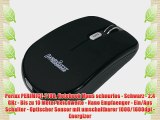 Perixx PERIMICE-710B Notebook Maus schnurlos - Schwarz - 2.4 GHz - Bis zu 10 Meter Reichweite