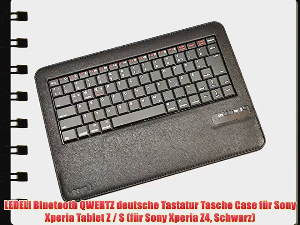 LEDELI Bluetooth QWERTZ deutsche Tastatur Tasche Case f?r Sony Xperia Tablet Z / S (f?r Sony