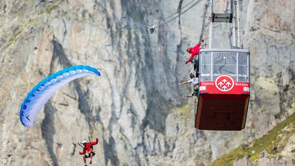 The Story Behind the Stunt 'Speed Flyer Lands In Moving Cable...